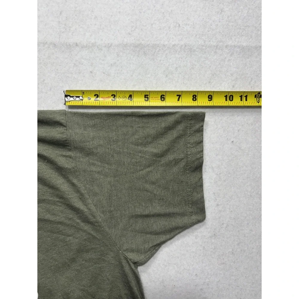 Tultex Mens Large Green Smooth Seven Seven Brew Coffee Graphic Tee Logo 202